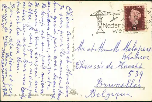 Postkaart Den Haag Den Haag Groenmarkt 1950