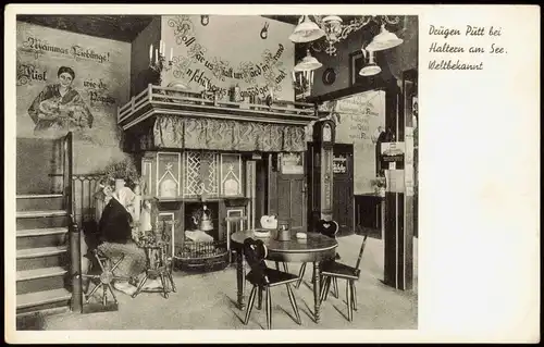 Ansichtskarte Haltern am See Tankbahnhof Gasthaus Drügen-Pütt Innen 1959
