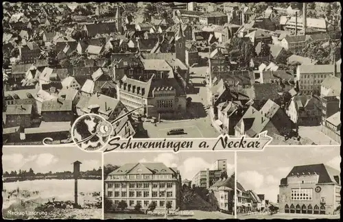 Villingen-Villingen-Schwenningen MB: Luftbild, Neckar-Ursprung, Uhrenfabrik 1959