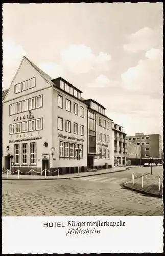 Ansichtskarte Hildesheim Straßenpartie Hotel Bürgermeisterkapelle 1969