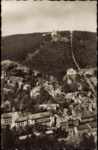 Ansichtskarte Bad Wildbad Stadtblick - Bergbahn 1958