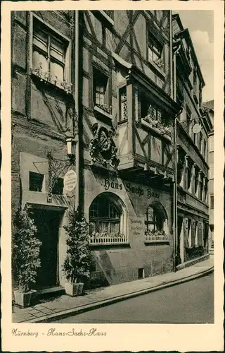 Ansichtskarte Nürnberg Hans Sachs Haus 1955  gel. Gauss Notopfer Berlin