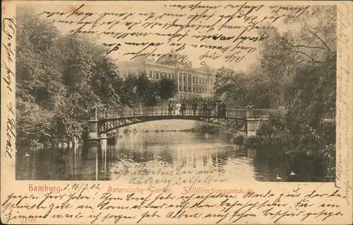 Ansichtskarte Hamburg Botanischer Garten, Zolldirectionsgebäude 1902