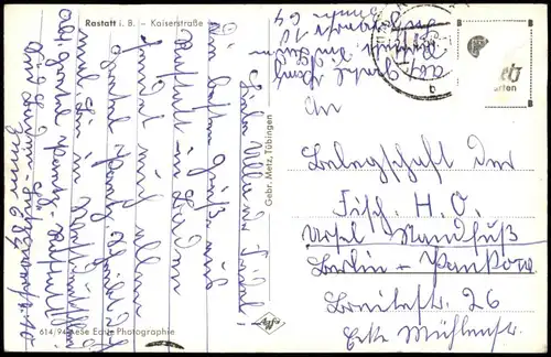 Ansichtskarte Rastatt Kaiserstraße 1961