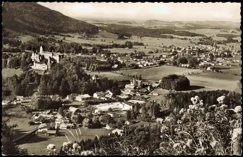 Ansichtskarte Aschau im Chiemgau Schloss Hohenaschau - Talblick 1961