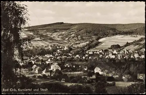 Ansichtskarte Bad Orb Kurviertel und Stadt 1957