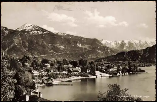 Ansichtskarte Tegernsee (Stadt) mit Blauberge 1957