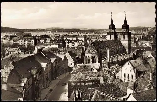 Ansichtskarte Bayreuth Blick vom Schloßturm zur Stadtkirche 1964