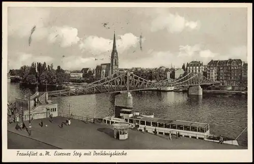 Sachsenhausen-Frankfurt am Main Eiserner Steg, Fahrgastschiff 1952