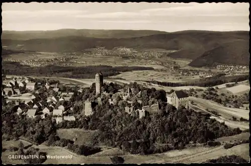 Ansichtskarte Greifenstein (Hessen) Luftbild Westerwald 1956