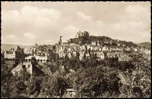 Ansichtskarte Marburg an der Lahn Blick vom Ortenberg - Fotokarte 1962