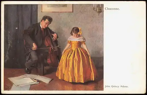 Ansichtskarte  Wiener Kunst: Chaconne von John Quincy Adams 1912