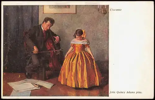 Ansichtskarte  Wiener Kunst: Chaconne von John Quincy Adams 1912