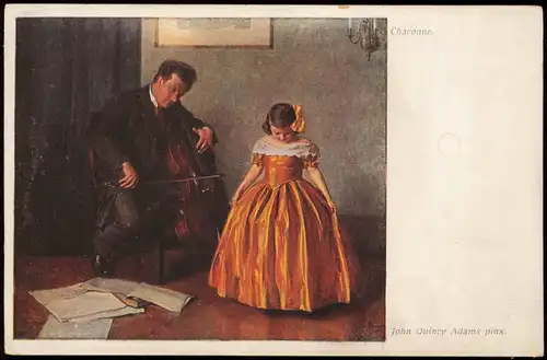 Ansichtskarte  Wiener Kunst: Chaconne von John Quincy Adams 1912