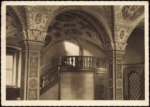Postcard Posen Poznań Rathaus - Treppenhaus 1943