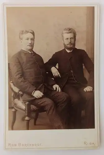 Riga Rīga Ри́га Atelierfoto CDV Männer Foto: Rob. Borchardt 1900 CdV