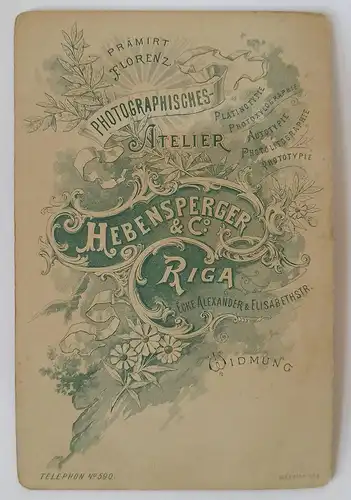 Riga Rīga Ри́га Frau Kinder CDV Hardcover Atelierfoto 1899 CdV