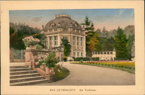 Ansichtskarte Bad Oeynhausen Am Kurhaus - colorierte Ak 1920