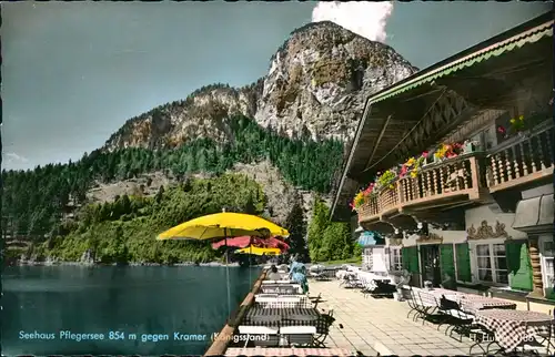 Garmisch-Partenkirchen Seehaus Pflegersee 854 m gegen Kramer (Konigssland) 1962