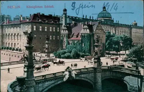 Ansichtskarte Berlin Königliches Schloss 1915  gel. Prinz  Pierre Wolkonsky