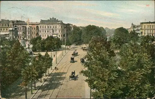 Ansichtskarte Tiergarten-Berlin Lützowplatz 1914  gel an Fürst  Pierre Wolkonsky