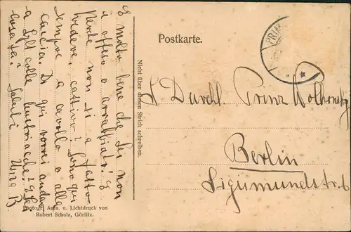 Postcard Primkenau Przemków Schloss 1916  gel an Prinz Pierre Wolkonsky