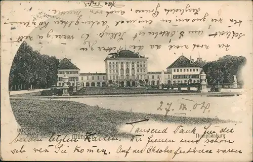 München Schloss Nymphenburg 1904  gel. nach Reval Prinz  Pierre Wolkonsky