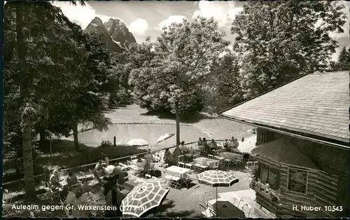 Ansichtskarte Grainau Aulealm gegen Gr. Waxenstein (2279 m) 1961