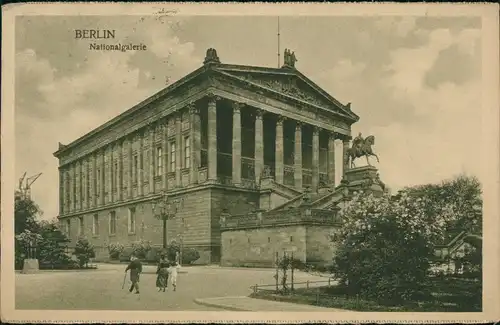 Ansichtskarte Berlin Nationalgalerie 1924  gel. an Fürst  Pierre Wolkonsky