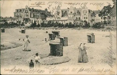 Bansin-Heringsdorf Usedom Hotel Meeresstrand Villa Aegi 1905 an Fürst Wolkonsky