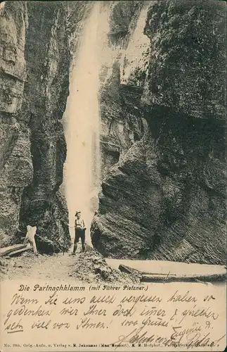 Garmisch-Partenkirchen Die Partnachklamm (mit Führer Pietzner.) 1905