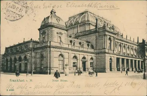 Ansichtskarte Frankfurt am Main Partie an der neuen Börse 1905