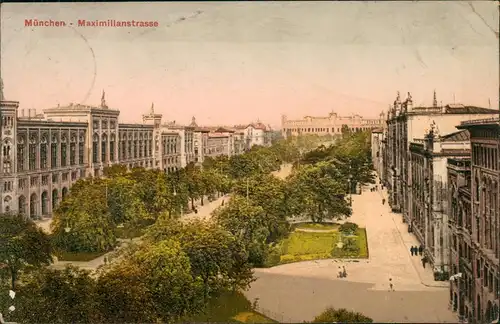 Ansichtskarte München Maximilianstrasse 1905