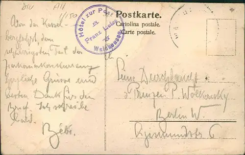 Kochel am See Walchensee Hotel zur Post 1924   gel. an Prinz Pierre Wolkonsky