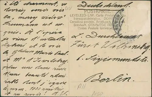 GÜNTHER TREUMANN DIE LUSTIGE WITWE 1906  gel. an Prinz Pierre Wolkonsky