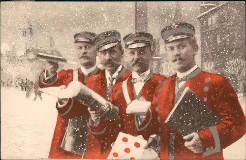 Sverige Postboten im Schnee Servige Schweden 1912 gel an Prinz Pierre Wolkonsky
