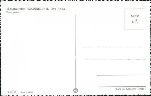 Postkaart Den Haag Den Haag Miniatuurstad "MADURODAM Colorfoto Ak 1961