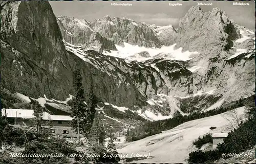 Ansichtskarte Grainau Zugspitze Höllentalangerhütte 1958