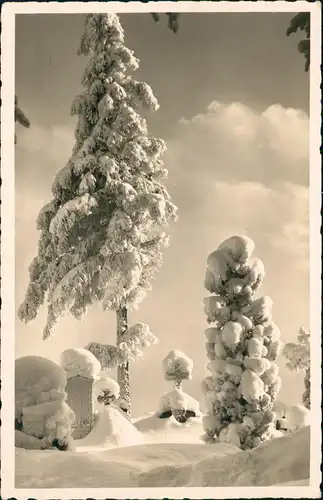 Brückenberg-Krummhübel Karpacz Górny Karpacz Am Bergkirchlein Wang, Winter AK 1931