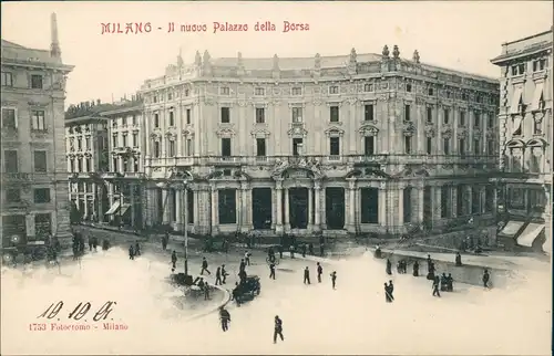 Cartoline Mailand Milano JI nuovo Palazzo della Borsa 1908