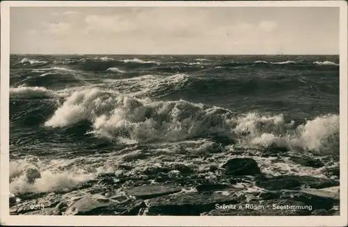 Ansichtskarte Sassnitz Seestimmung 1938