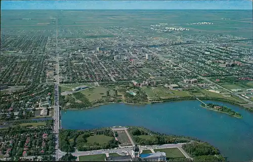 Postcard Regina (Saskatchewan) Luftbil areal view 1968  gel. Air Mail