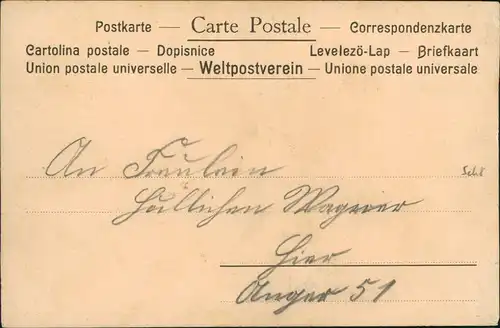 Ansichtskarte  Botanik :: Blumen Postkarte mit Fliederduft 1910