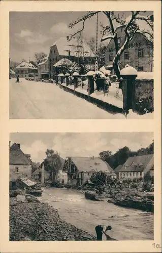 Bad Gottleuba-Berggießhübel Apotheke vor und nach dem Unwetter 1927