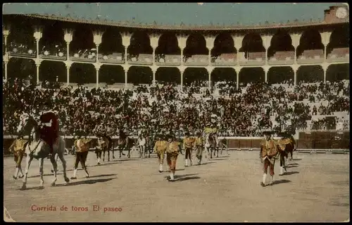 Postales .Spanien Corrida de toros El paseo Spanien Espana 1913
