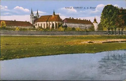 Ansichtskarte Höxter (Weser) Schloß Kloster Corvey 1913