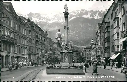 Ansichtskarte Innsbruck Maria Theresienstraße - Fotokarte 1958