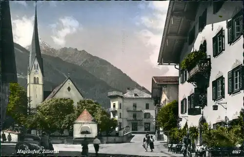 Ansichtskarte Mayrhofen Straßenpartie - Colorfoto AK 1961