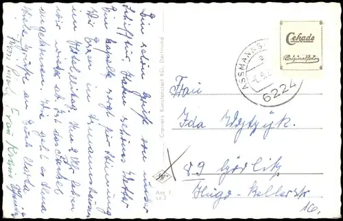 Assmannshausen am Rhein-Rüdesheim (Rhein) Stadt und Rheindampfer 1964