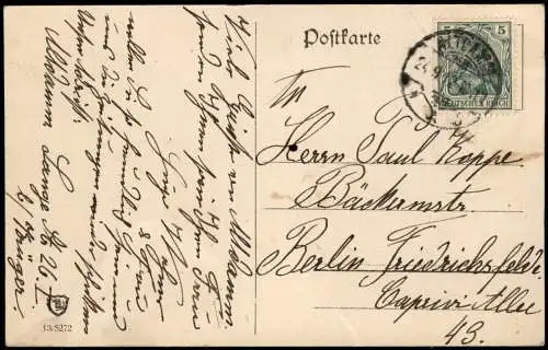 Postcard Altdamm-Stettin Dąbie Szczecin Stargarder Strasse 1912
